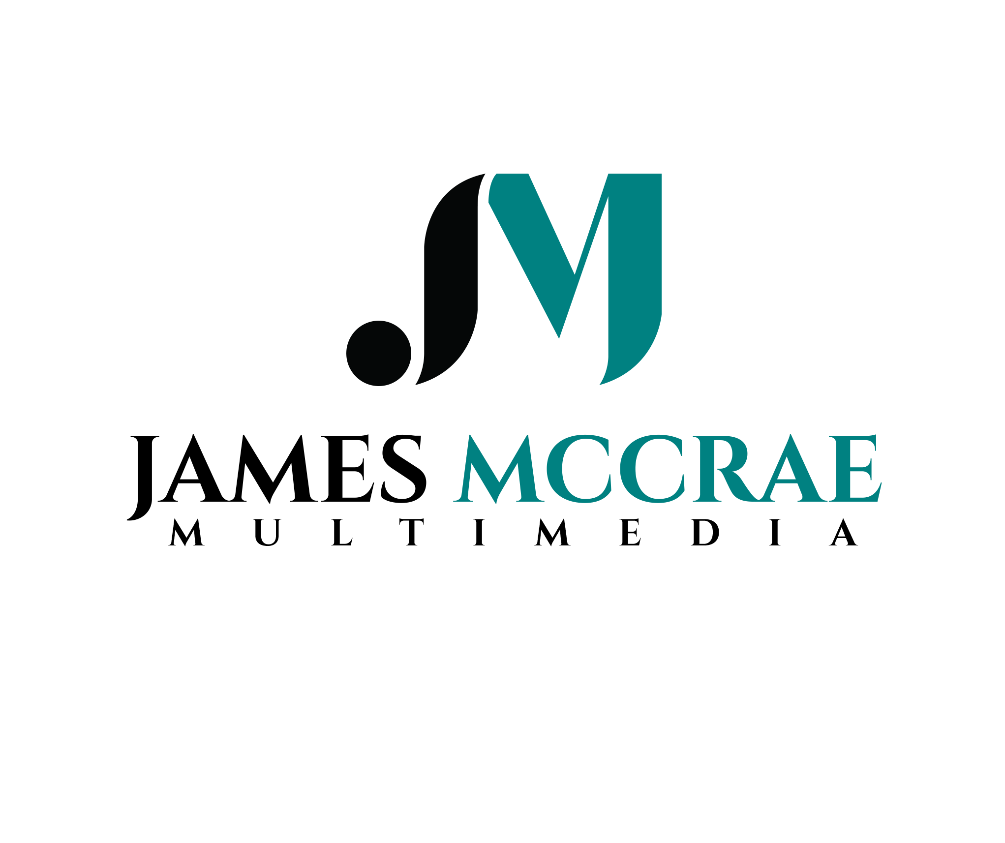 Black and Teal Logo (2) James McCrae Multimedia