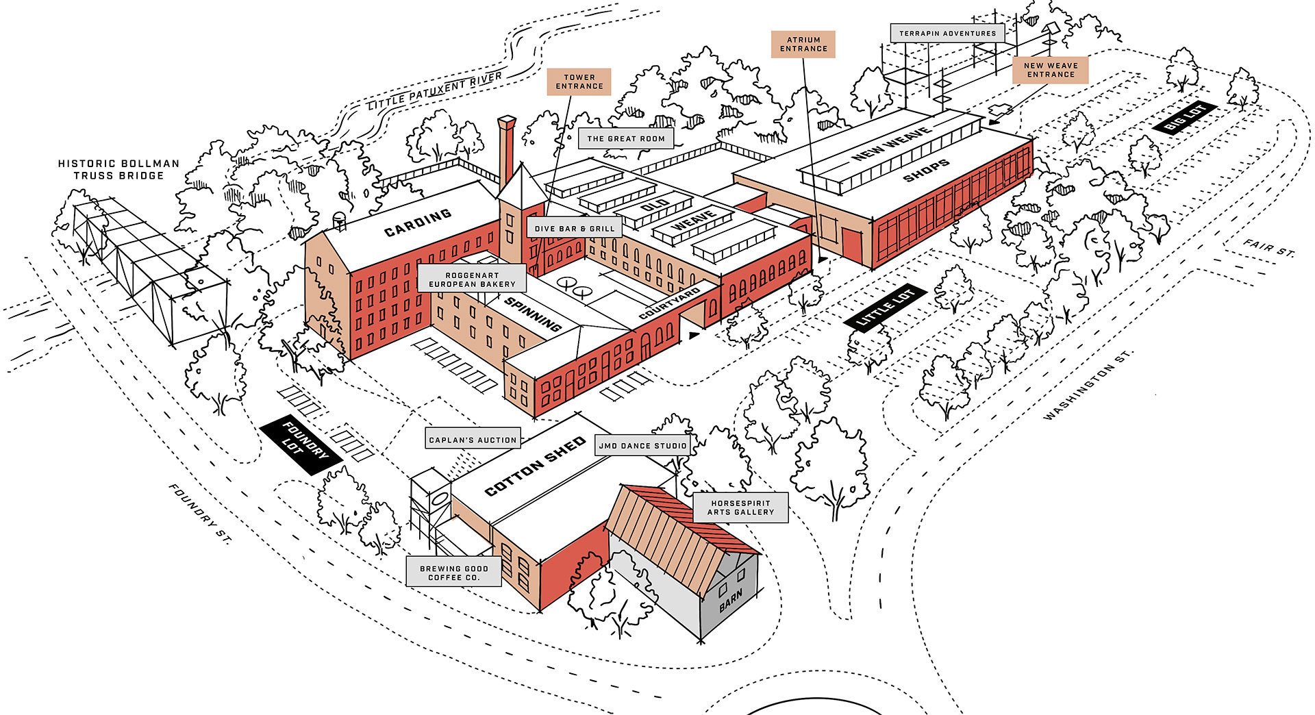 Savage Mill Campus Map